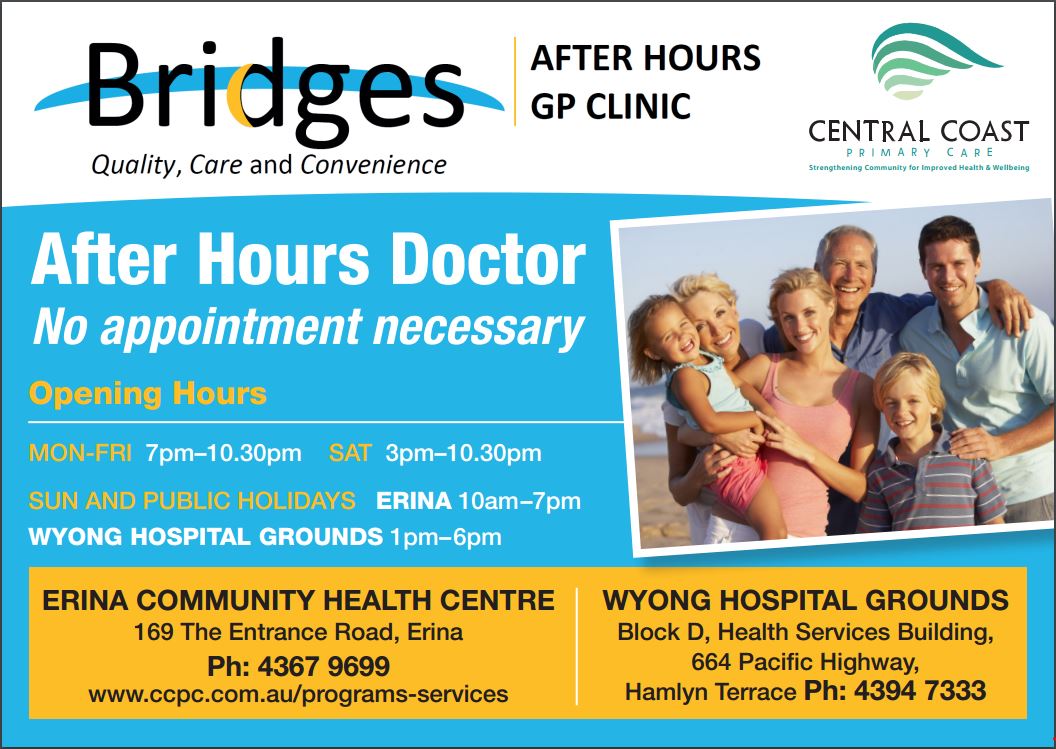 Bridges After Hours GP Clinic DoctorsMedical Practitioners Erina