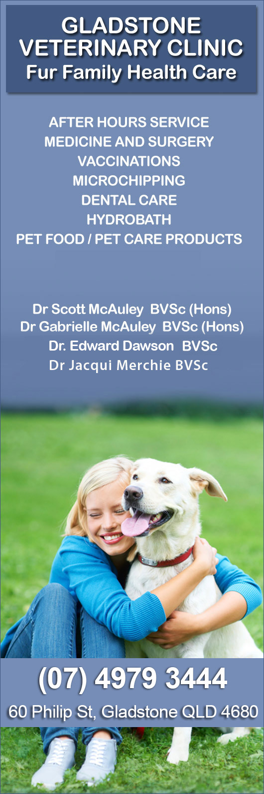 Gladstone Veterinary Clinic Vets & Veterinary Surgeons 60 Philip St Gladstone