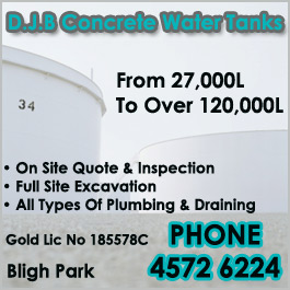 D.J.B Concrete Water Tanks - Promotion