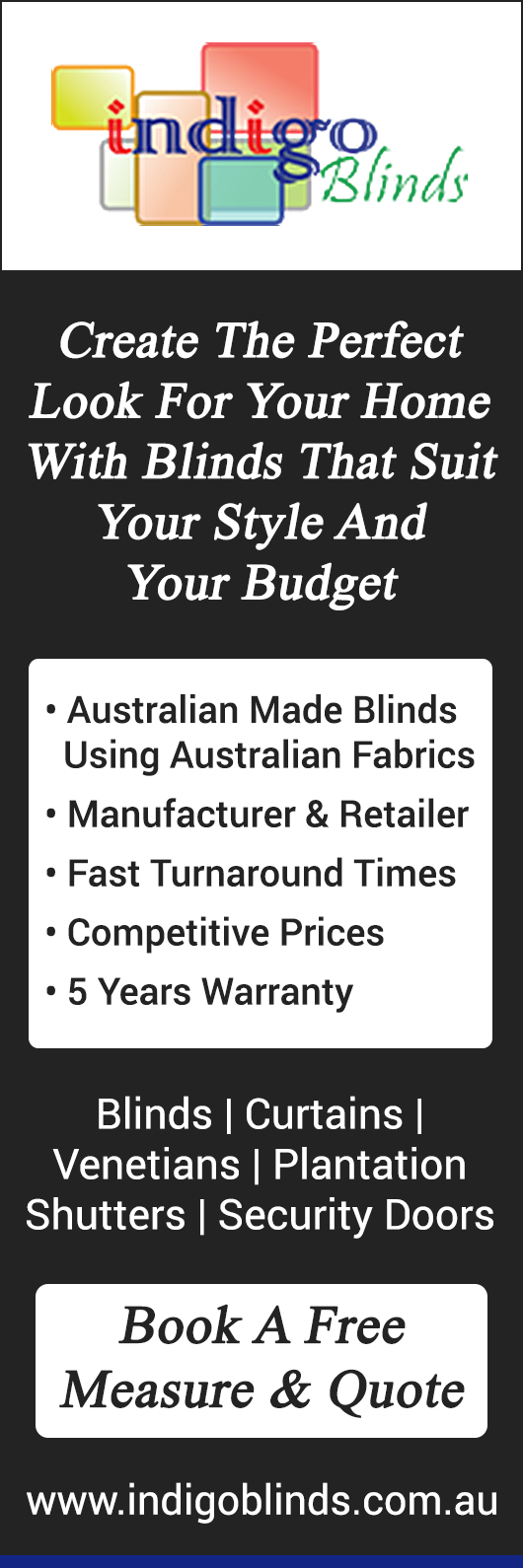 Indigo Blinds Pty Ltd - Promotion