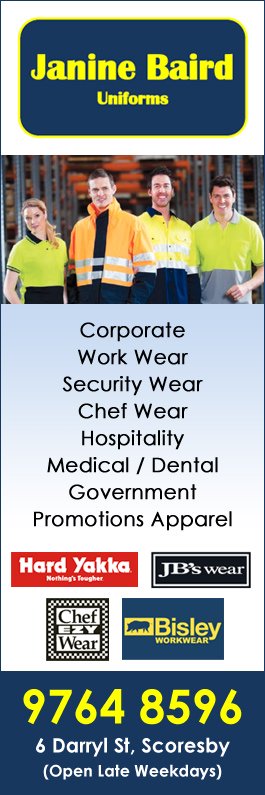 Janine Baird Uniforms - Promotion