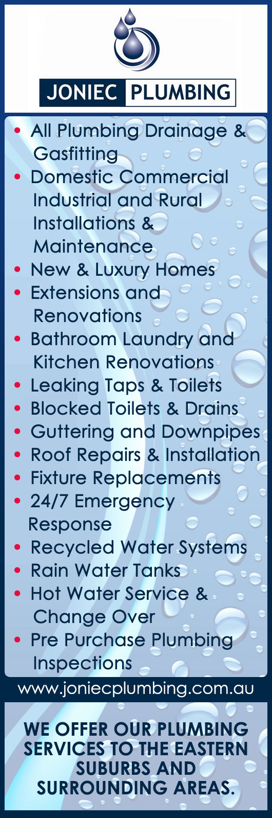 Joniec Plumbing - Promotion