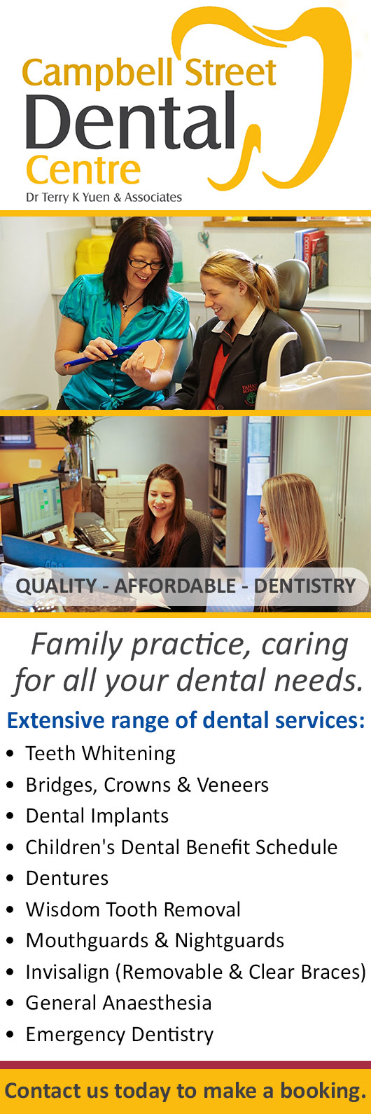 Campbell Street Dental Centre Dentist 51 Campbell St, Hobart TAS 7000