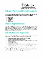 Driving Offences and Licensing
