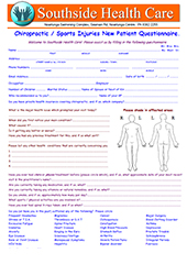 Chiro New Patient Questionnaire