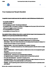 Free Commercial Tenant Checklist
