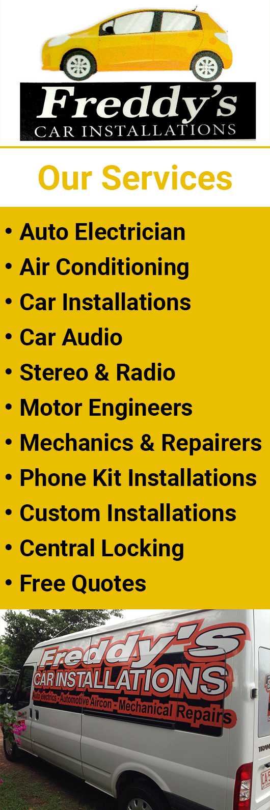 Freddy's Car Installations - Promotion