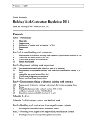 Building Work Contractors Act