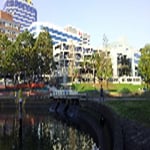 Our offices at 96 Phillip Street, Parramatta, view from the Parramatta River
