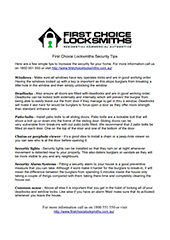 Home Security Tips!