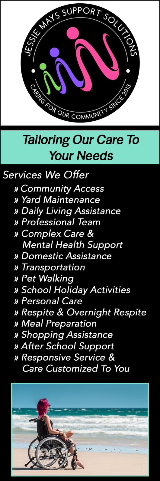 Jessie May's Support Solutions - Promotion