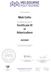 Certificate III In Arboriculture