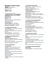 Argon Material Safety Data Sheet