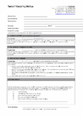 Tenant vacating form