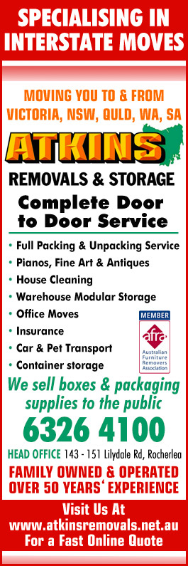 Atkins Removals & Storage Pty Ltd - Promotion