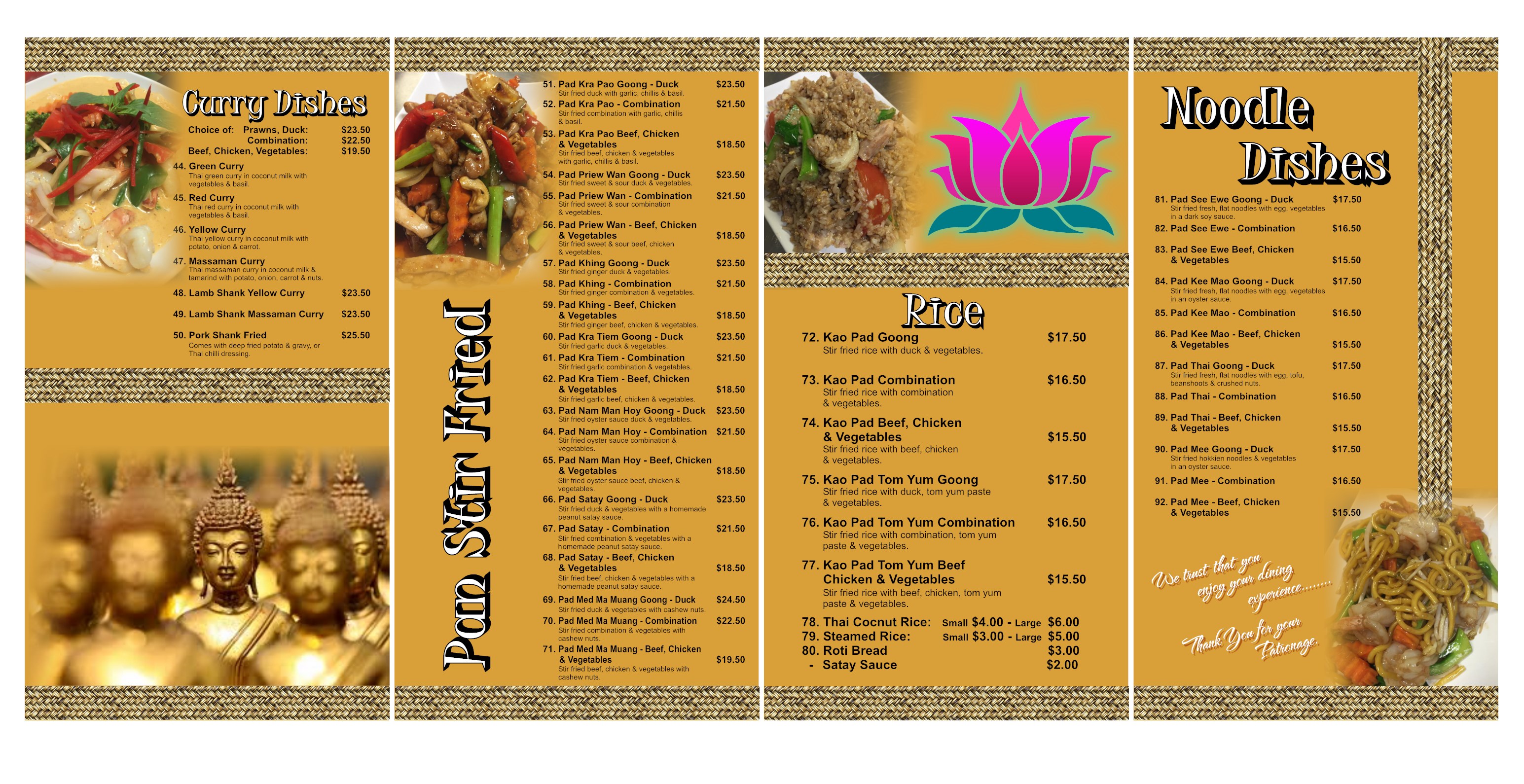 Our Menu