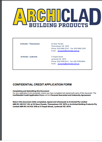 Credit application Jan