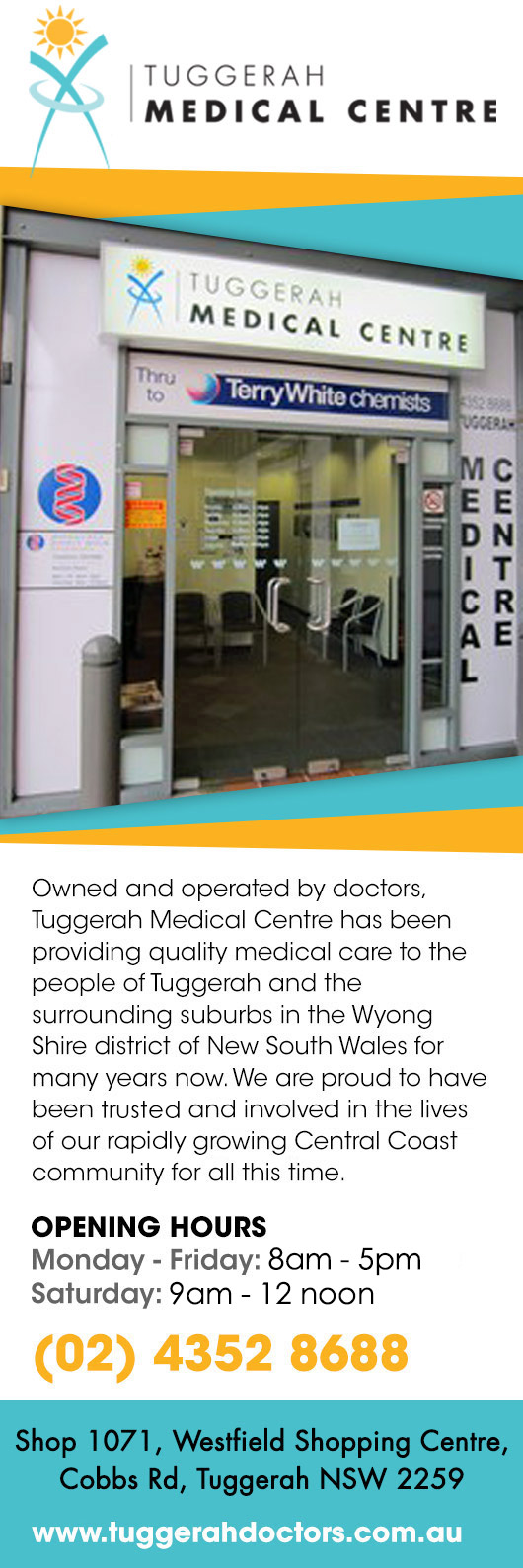 Tuggerah Medical Centre Doctor Shop 1071, Westfield Shopping Centre