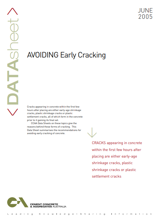 Avoiding Early Cracking