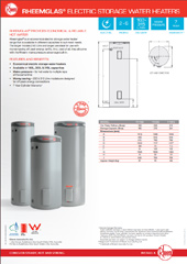 Rheemglas Electric Water Heater