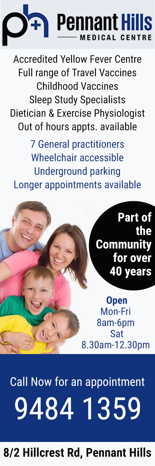 Pennant Hills Medical Centre Doctor 8/ 2 Hillcrest Rd, Pennant Hills