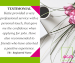 Katie is able to work with students right through to upper management in all industries
