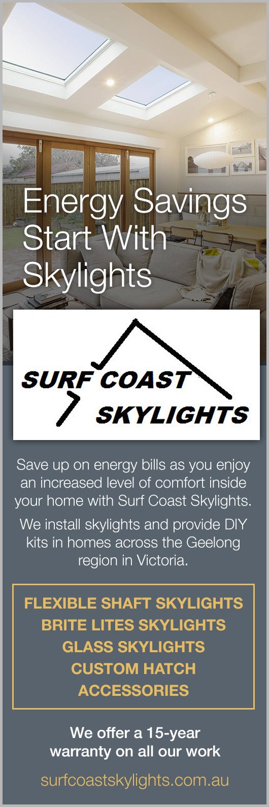 Surf Coast Skylights - Promotion