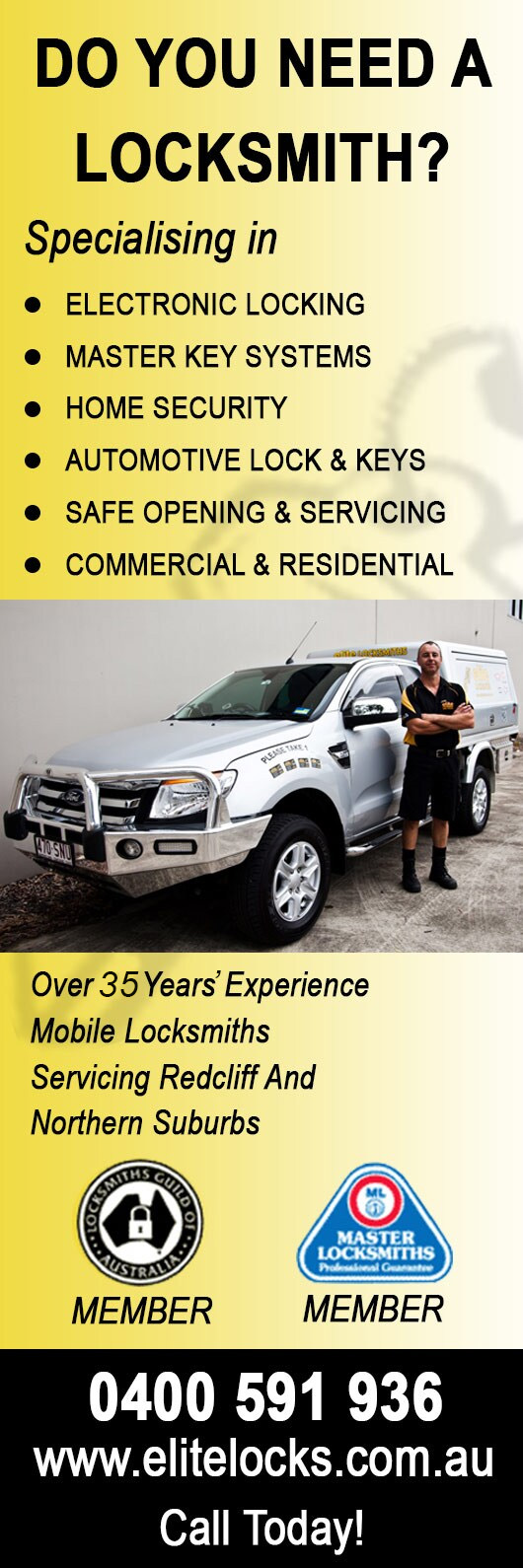 Elite Locksmiths - Promotion
