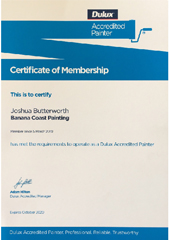 Dulux Accreditation Certificate