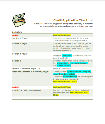 Credit Application