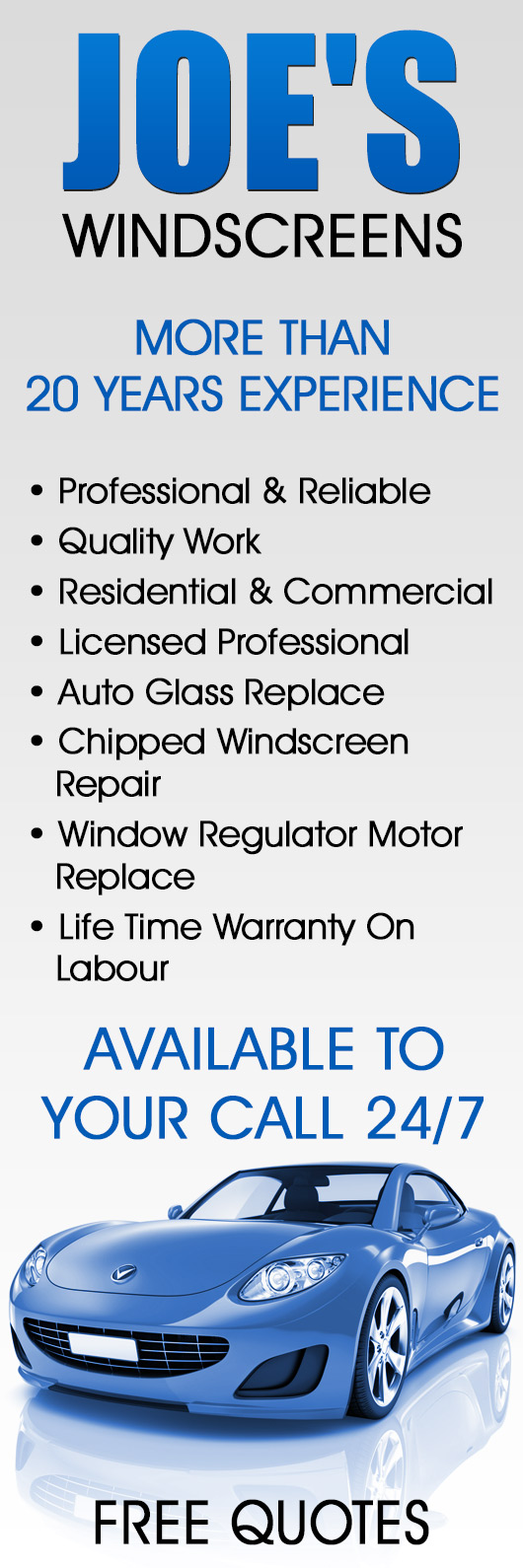 Joe's Windscreens - Promotion