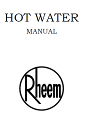 Rheem Hot Water Manual