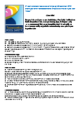 Pool Safety Checklist