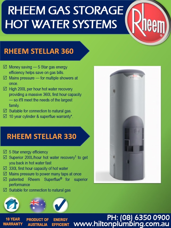 Rheem Gas Storage Hot Water