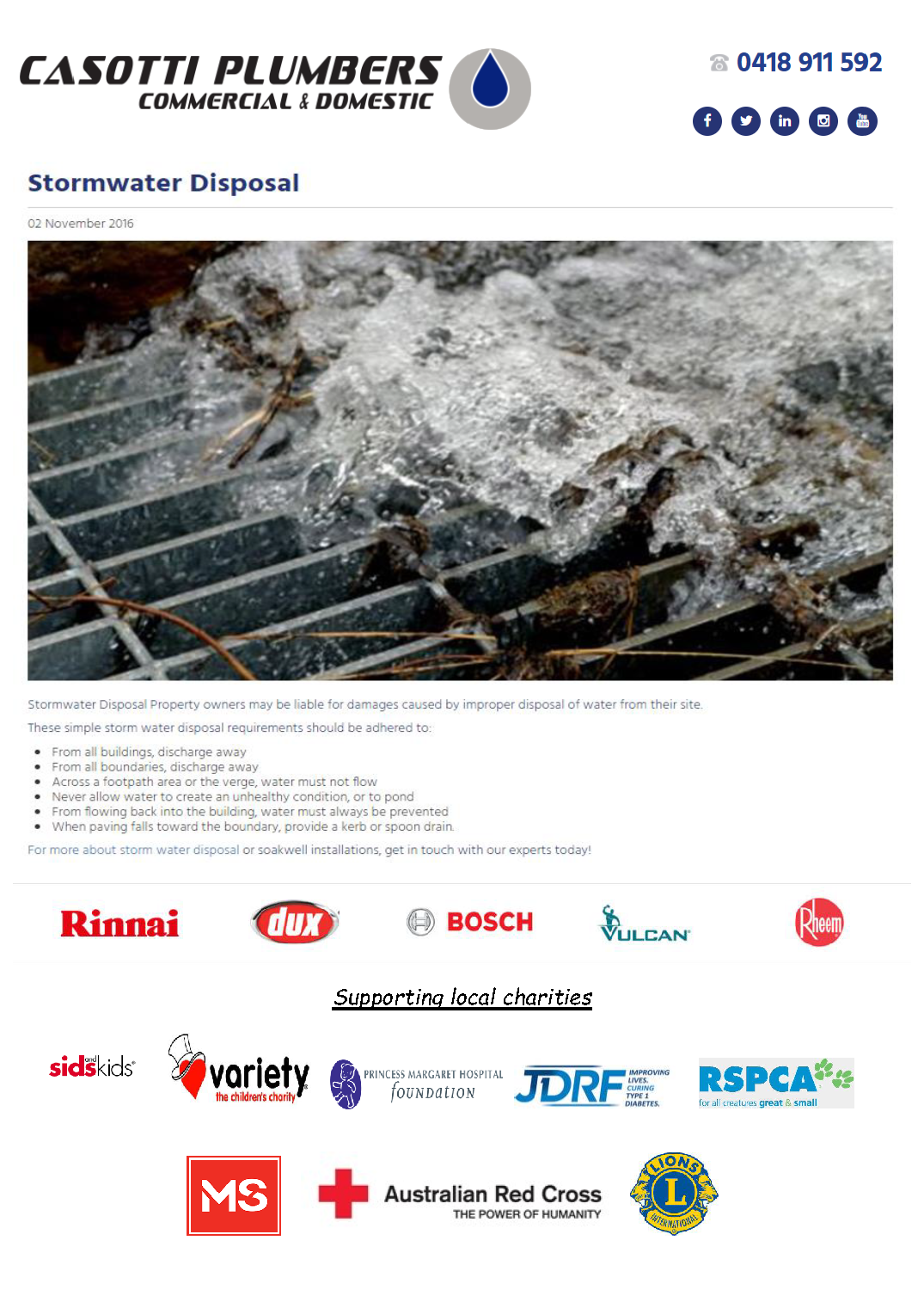 Stormwater Disposal