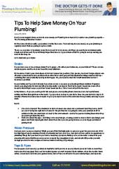 Tips To Save Money On Plumbing