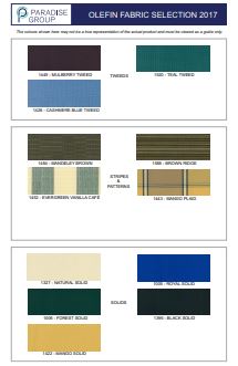 OLEFIN FABRIC SELECTION