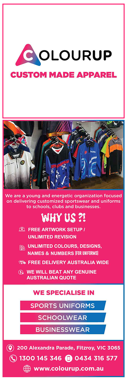 Colourup Uniforms - Promotion