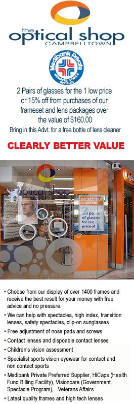 The Optical Shop Campbelltown - Promotion