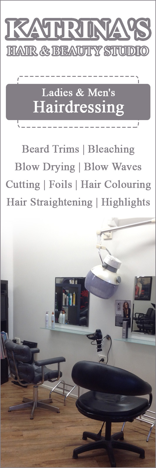 Katrina's Hair & Beauty Studio Hairdresser The Bernoth Centre, 663