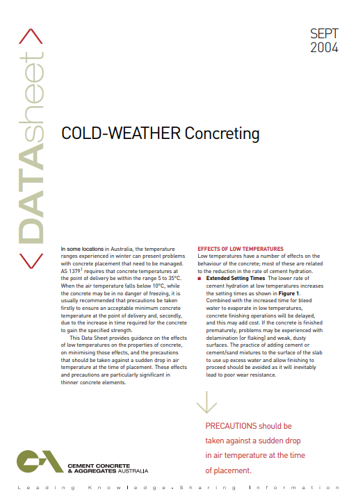 Cold Weather Concreting