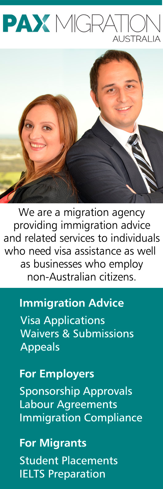 PAX Migration Australia - Promotion