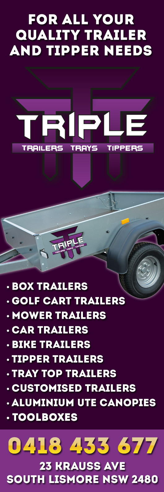 Triple TTT Trailers Trailers & Trailer Parts 23 Krauss Ave South