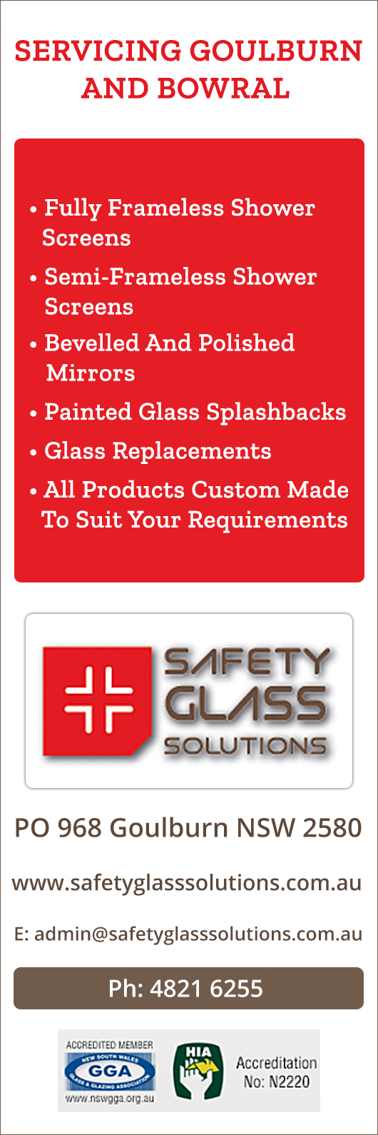 Safety Glass Solutions Pty Ltd - Promotion