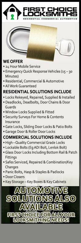 First Choice Locksmiths - Promotion
