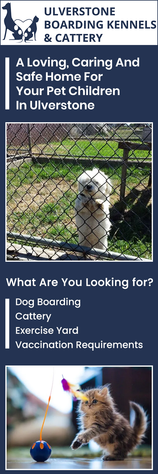 Ulverstone Boarding Kennels & Cattery - Promotion