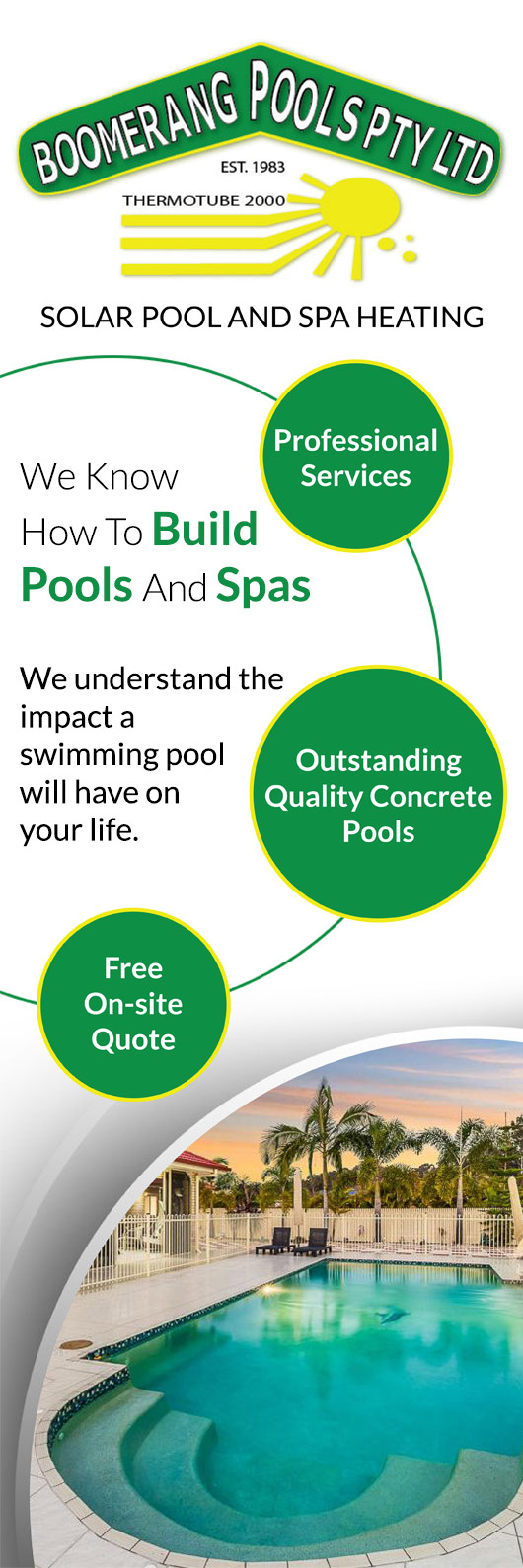 Boomerang Pools Pty Ltd Swimming Pool Designs Construction Banksia Beach