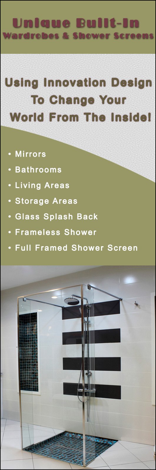Unique Built-In Wardrobes & Shower Screens - Promotion