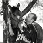 David bonding with one of his equine patients