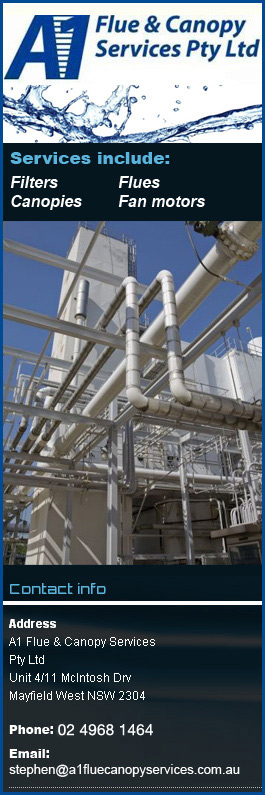 A1 Flue & Canopy Services Pty Ltd - Promotion